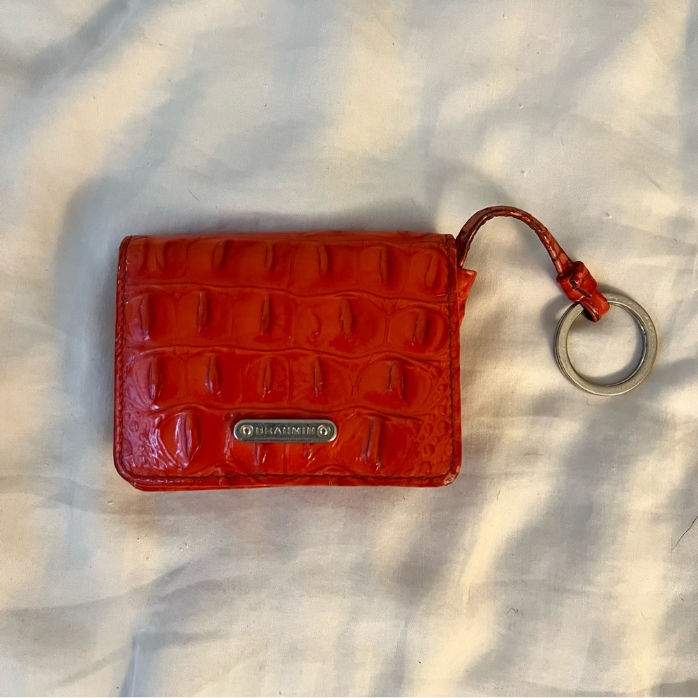 Brahmin Embossed Leather Mini Wallet